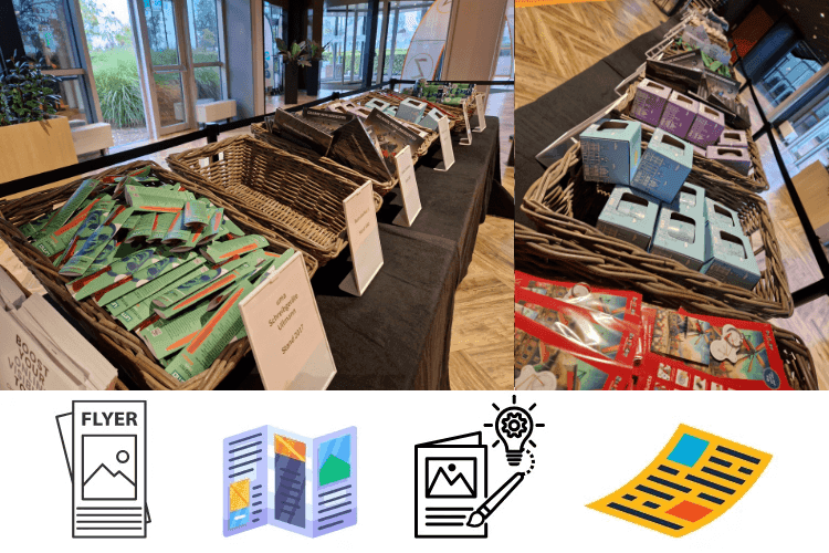 Votre brochure dans le sac du salon